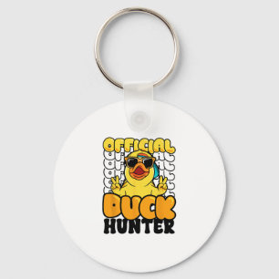Official Duck Hunter Funny Rubber Duckie Hunting C Key Ring