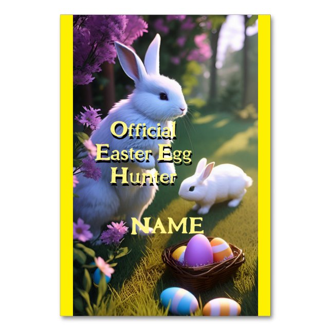 Official Easter Egg Hunter   Table Number (Front)
