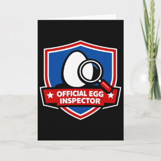 Official Egg Inspector Funny Dad Graphic  Card