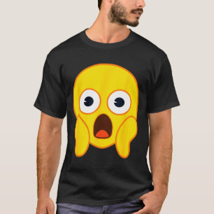 Official Emoji Fear Scream Yellow Smile Face Hallo T-Shirt