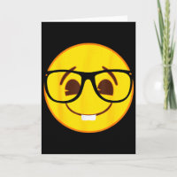 Official Emoji Nerd Gles Yellow Smile Face 
