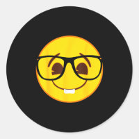 Official Emoji Nerd Gles Yellow Smile Face