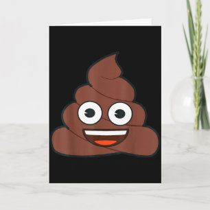 Official Emoji Poop Happy Yellow Smile Face Card