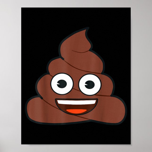 Official Emoji Poop Happy Yellow Smile Face  Poster (Front)