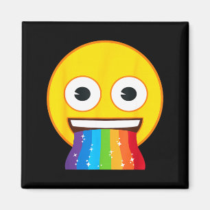 Official Emoji Rainbow Mouth Yellow Smile Face  Magnet
