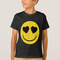 Official Emoji Retro Heart Eyes Yellow Smile Face 