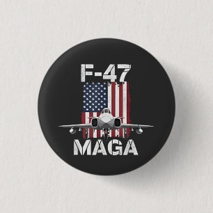 Official F47 Maga Fighter Jet F-47 Jet Fighter Air 3 Cm Round Badge