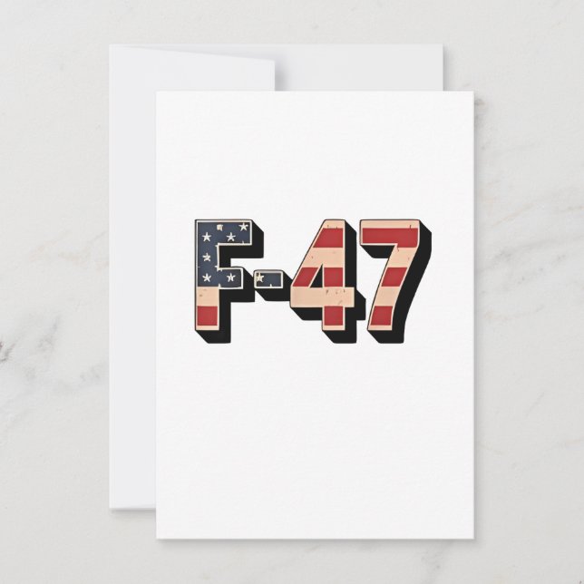 Official F47 Maga Fighter Jet F-47 Jet Fighter Air Invitation (Front)