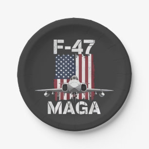 Official F47 Maga Fighter Jet F-47 Jet Fighter Air Paper Plate