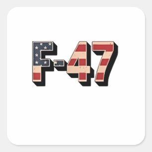Official F47 Maga Fighter Jet F-47 Jet Fighter Air Square Sticker