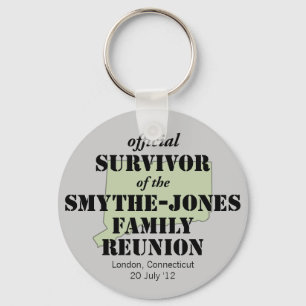 Official Family Reunion Survivor - Connecticut Key Ring