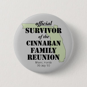 Official Family Reunion Survivor - Florida Green 6 Cm Round Badge