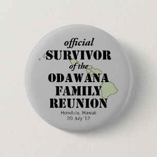 Official Family Reunion Survivor - Hawaii Green 6 Cm Round Badge