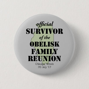 Official Family Reunion Survivor - Illinois Green 6 Cm Round Badge