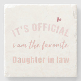 Official Favorite Daughter-In-Law Stone Coaster
