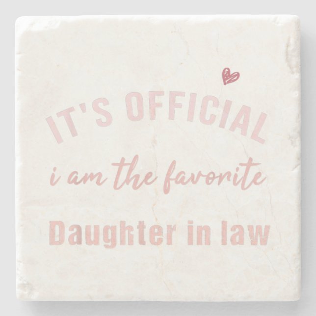 Official Favourite Daughter-In-Law Stone Coaster (Front)