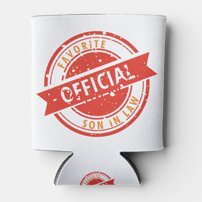 Official Favourite Son in Law Gift For Son in Law Can Cooler (Front)