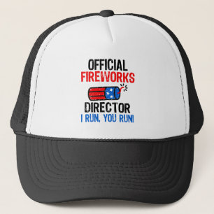 Official Fireworks Director Funny 4th of July Gift Trucker Hat
