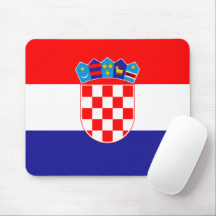 Official Flag of Croatia   Emblem Mouse Pad 