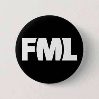 Official FML Badge: FML White/Black 6 Cm Round Badge