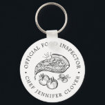 Official Food Inspector | Pizza Themed Key Ring<br><div class="desc">A funny yet classy custom event keychain tailored to your certified head chef of the kitchen or certified food inspector. Feel free to experiment with the different customisation options. Use the customisation functions to control the text size, font, and other options. Have fun being creative and making it your own....</div>