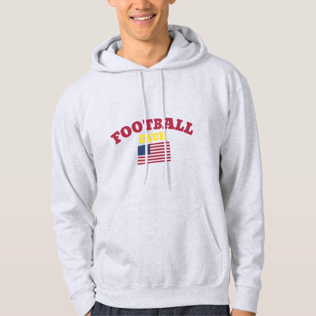 Official Football Club USA Flag true Classic pro Hoodie (Front)