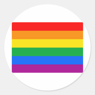 OFFICIAL GAY PRIDE FLAG CLASSIC ROUND STICKER
