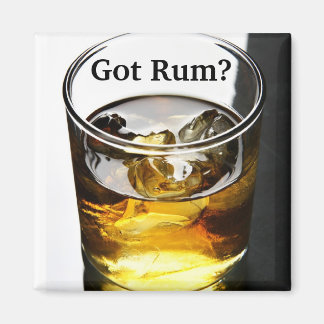 Official "Got Rum?" On The Rocks Magnet