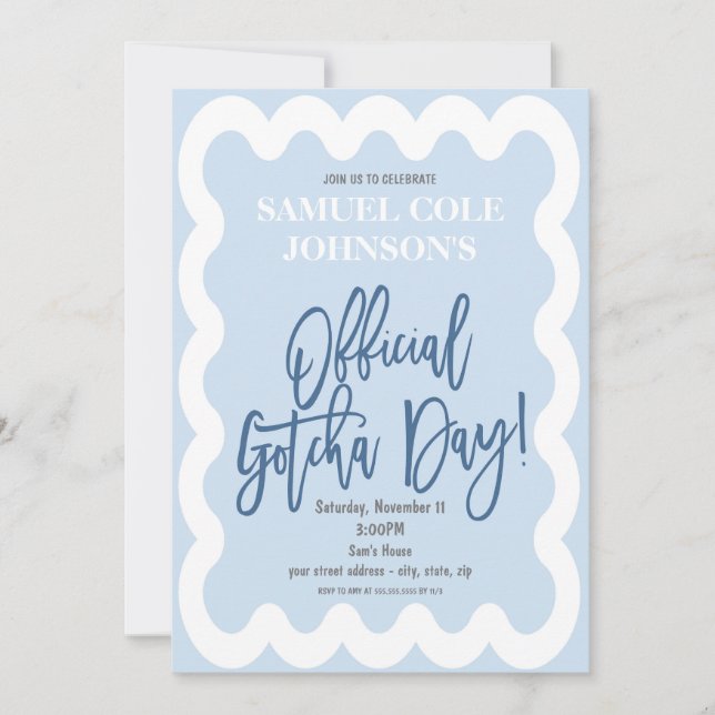 Official Gotcha Day Adoption Invitation (Front)