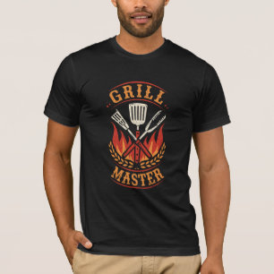 Official Grill Master Tee BBQ King Cooking Humou