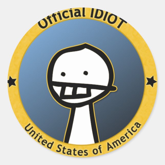 Official Idiot Sticker (Front)