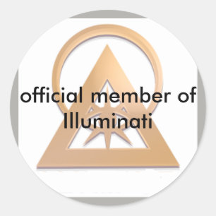 official illuminati gear classic round sticker