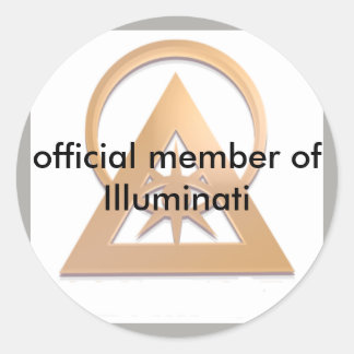 official illuminati gear classic round sticker