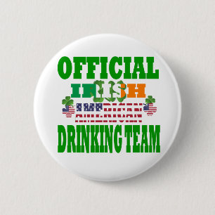 Official Irish American drinking team 6 Cm Round Badge