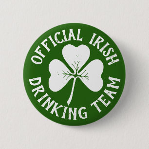 Official Irish Drinking Team St Patricks Day Party 6 Cm Round Badge