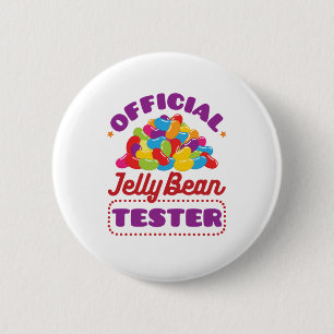 Official Jelly Bean Tester Easter Candy 6 Cm Round Badge