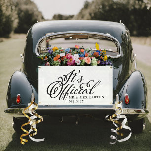 Official Just Married Car Banner