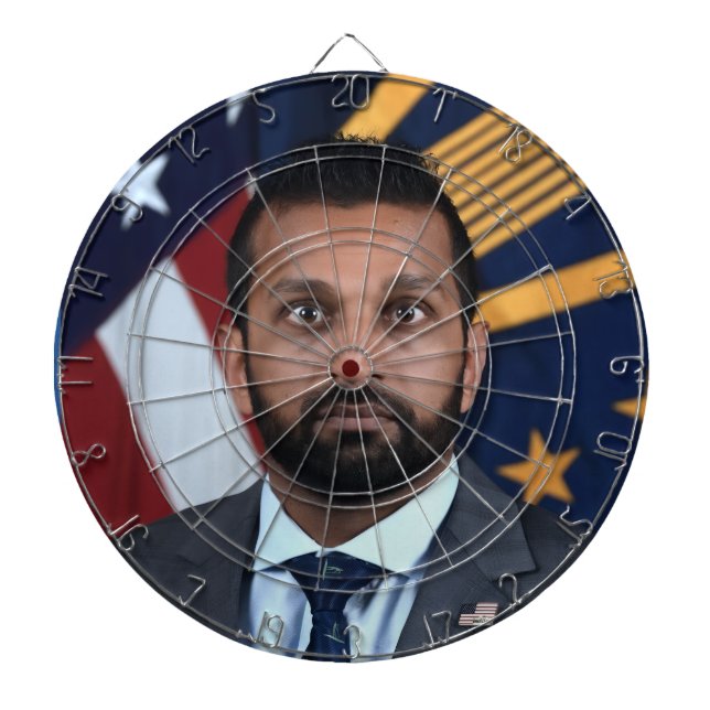 Official Kash Patel Dartboard (Front)