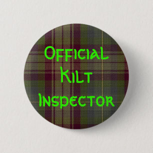 "Official Kilt Inspector" 6 Cm Round Badge