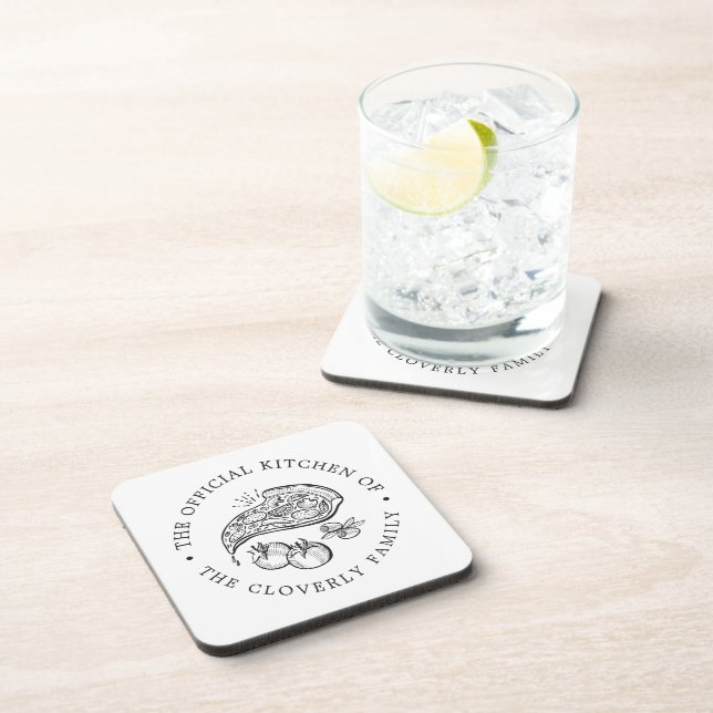 Official Kitchen | Pizza Themed Serving Ceramic Ti Coaster (Right Side)