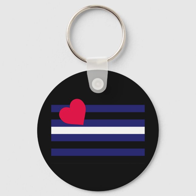 OFFICIAL LEATHER PRIDE FLAG KEY RING (Front)