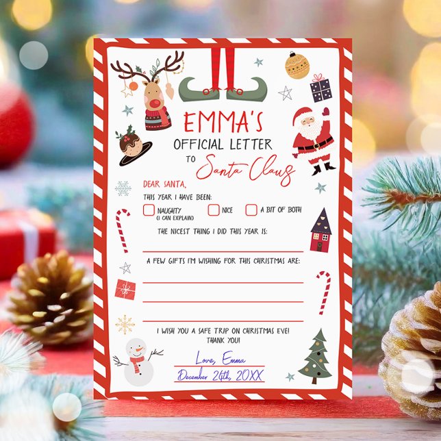 Official Letter to Santa Claus Christmas Eve Mail Invitation (Creator Uploaded)