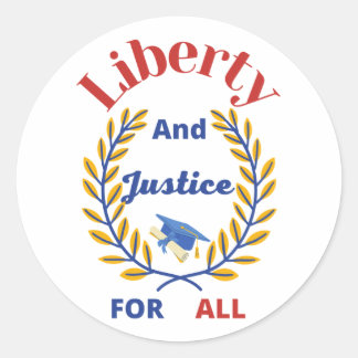 Official Liberty and Justice For All Collection 2 Classic Round Sticker