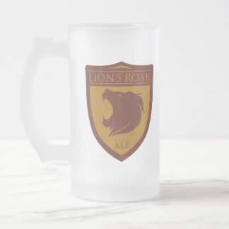 OFFICIAL Lion's Roar Real Ale Glass (color) Frosted Glass Beer Mug