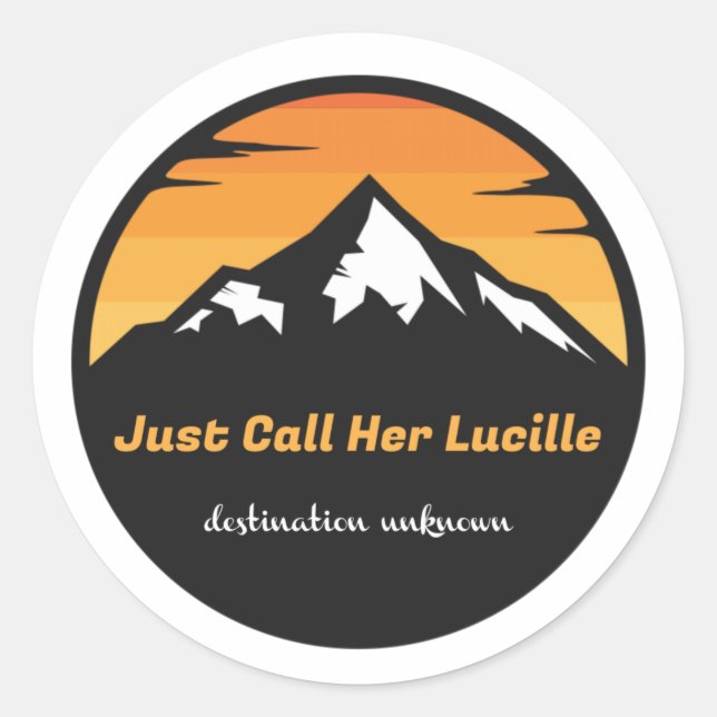 Official Lucille Merch Classic Round Sticker (Front)