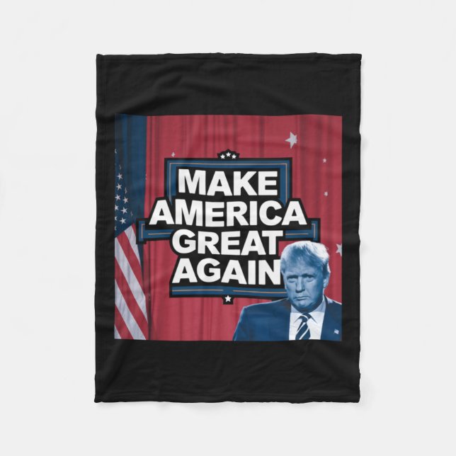 Official Make America Great Again Merch  Fleece Blanket (Front)