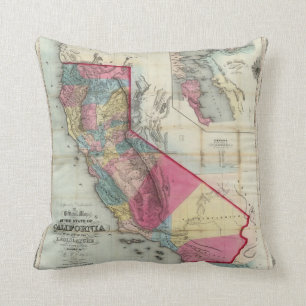 Official map of the State of California Cushion