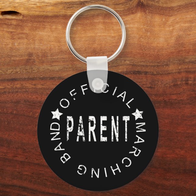 "Official Marching Band Parent" | Button Keychain (Front)