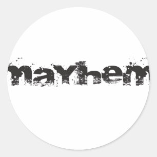 Official Mayhem Logo Merchandise Classic Round Sticker