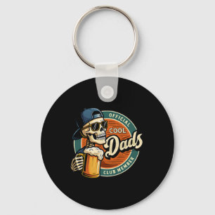 Official Member Cool Dads Club Skeleton Funny Fath Key Ring
